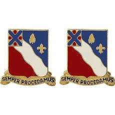 156th Field Artillery Regiment Unit Crest (Semper Procedamus)